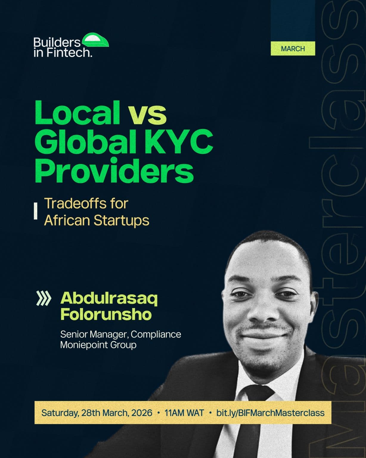 Builders in FinTech masterclass event banner